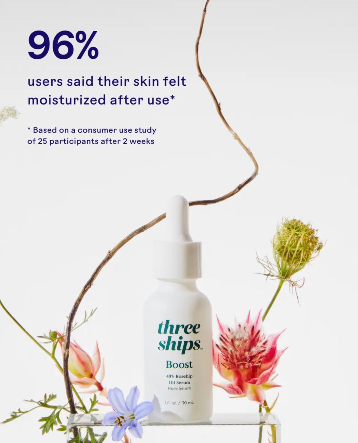 Three Ships Boost 49% Rosehip Oil Serum