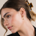 JaxKelly Gold Hoop Large Rectangle Earrings
