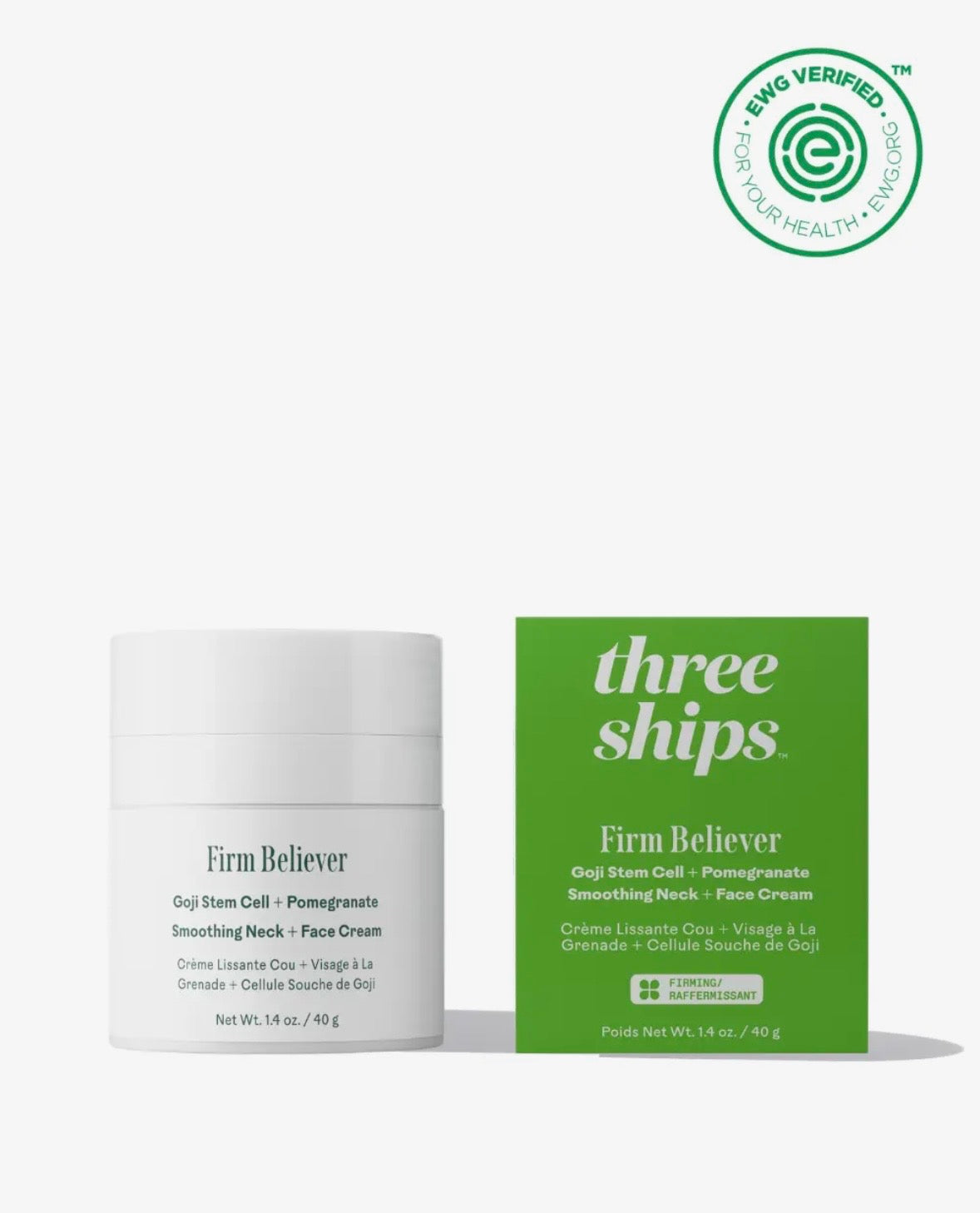 Three Ships Firm Believer™ Pomegranate + Goji Stem Cell Exosome Neck + Face Cream