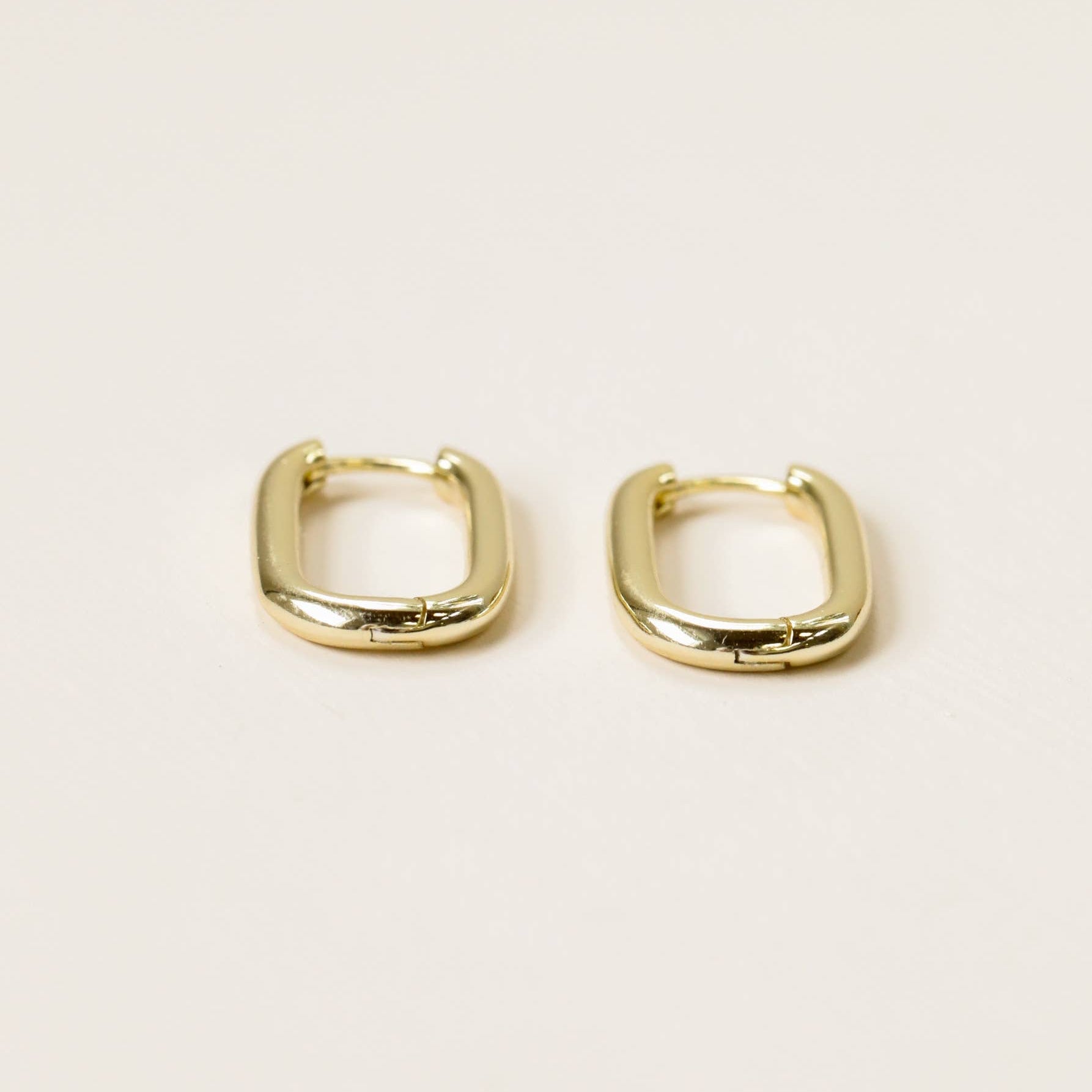 JaxKelly Gold Hoop Large Rectangle Earrings