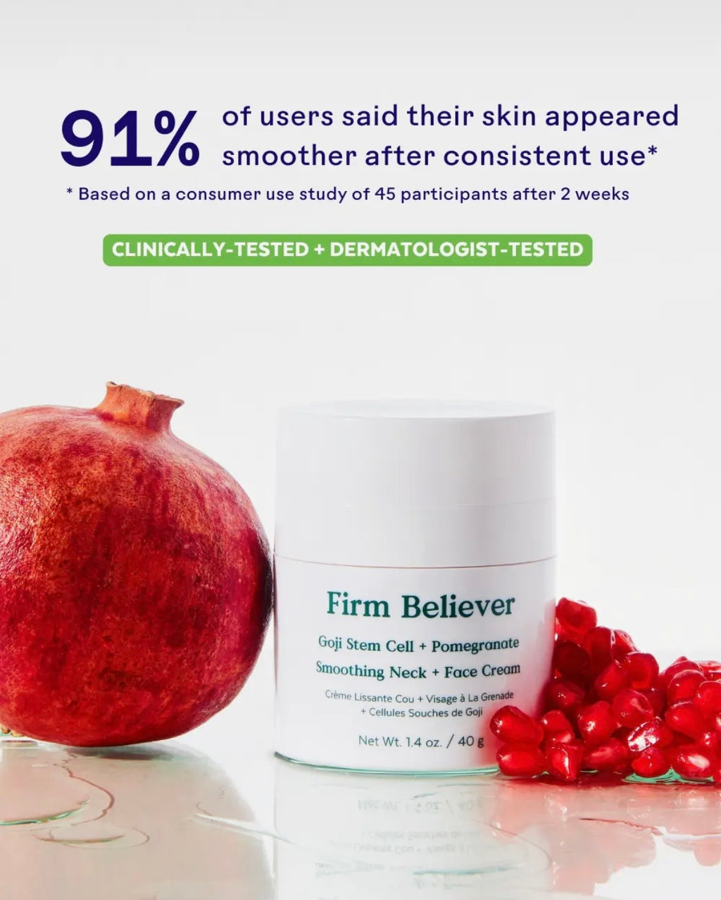 Three Ships Firm Believer™ Pomegranate + Goji Stem Cell Exosome Neck + Face Cream